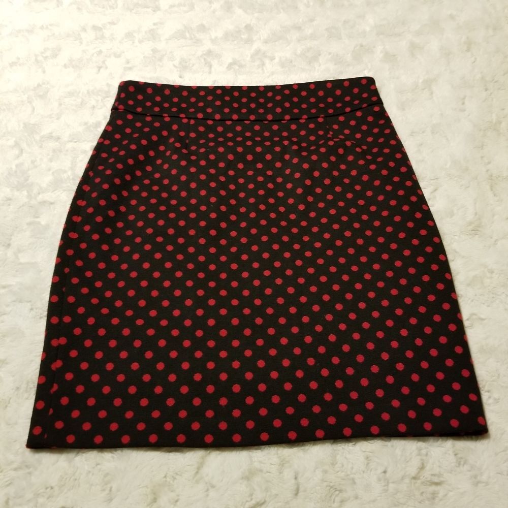 Premise Y2k Skirt Womens Size 12 Petite Red Polka Dot Stretch